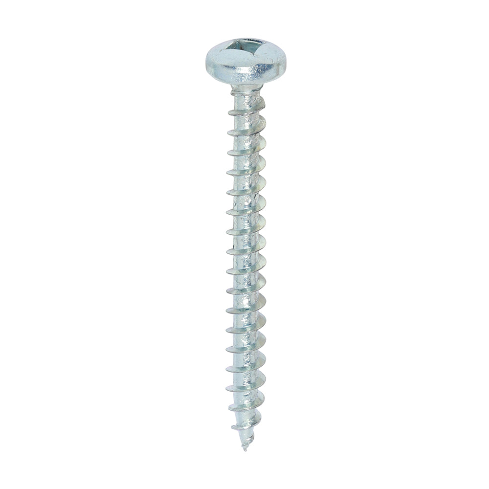 TIMCO Solo Pan Head Silver Woodscrews - 4.0 x 40 - Image