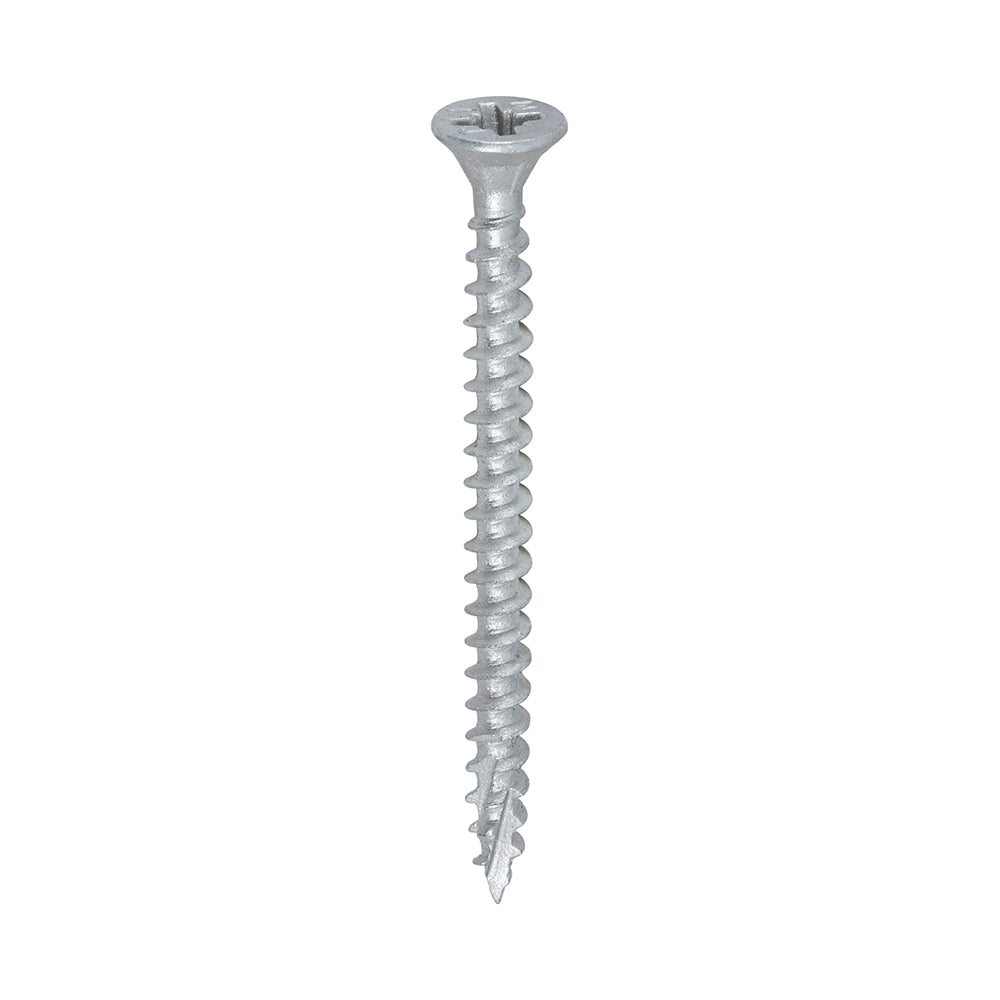 TIMCO C2 Exterior Multi-Purpose Premium Countersunk Silver Woodscrews - 4.0 x 50 - Image
