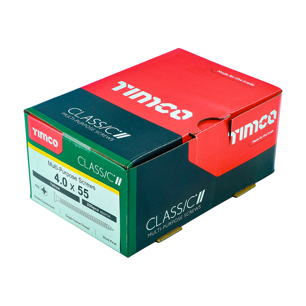 TIMCO Classic Multi-Purpose Countersunk Gold Woodscrews - 4.0 x 55 - Image