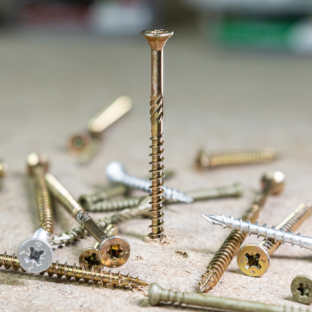 TIMCO C2 Strong-Fix Multi-Purpose Premium Countersunk Gold Woodscrews - 4.0 x 60 - Image