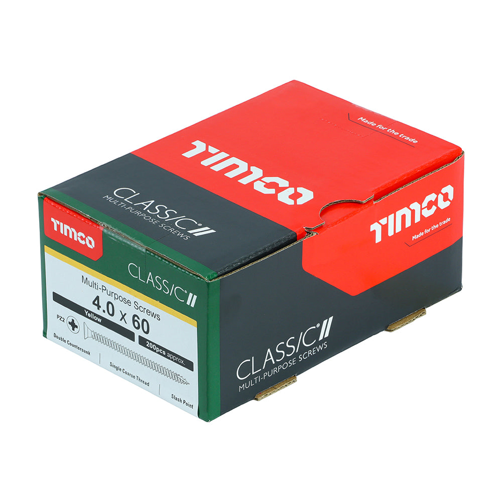 TIMCO Classic Multi-Purpose Countersunk Gold Woodscrews - 4.0 x 60 - Image