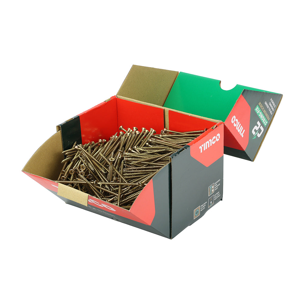 TIMCO C2 Strong-Fix Multi-Purpose Premium Countersunk Gold Woodscrews - 4.0 x 80