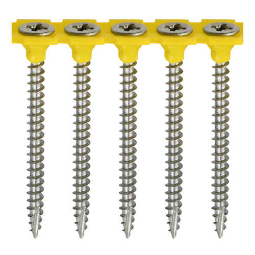 TIMCO Collated Classic Multi-Purpose Countersunk A2 Stainless Steel Woodcrews - 4.0 x 50 - Image