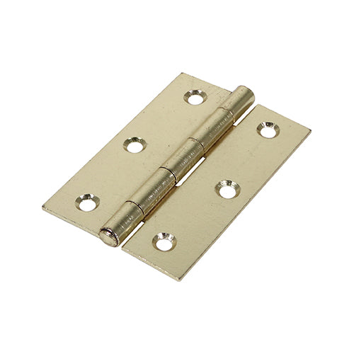 TIMCO Plain Butt Hinge - Fixed Pin (1838) - Electro Brass - 90 x 60 - Image