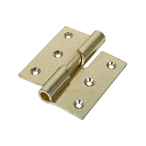 TIMCO Rising Butt Hinge (466) - Right Hand - Electro Brass - 75 x 72 - Image
