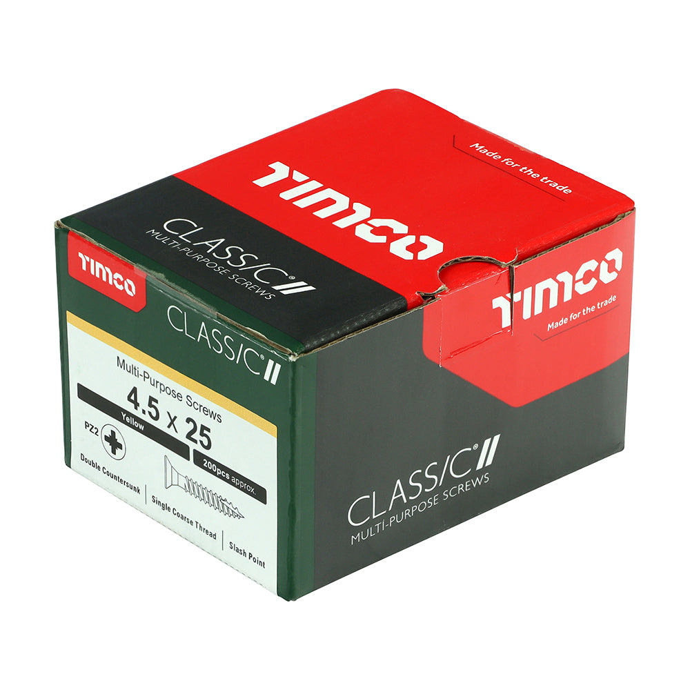 TIMCO Classic Multi-Purpose Countersunk Gold Woodscrews - 4.5 x 25 - Image