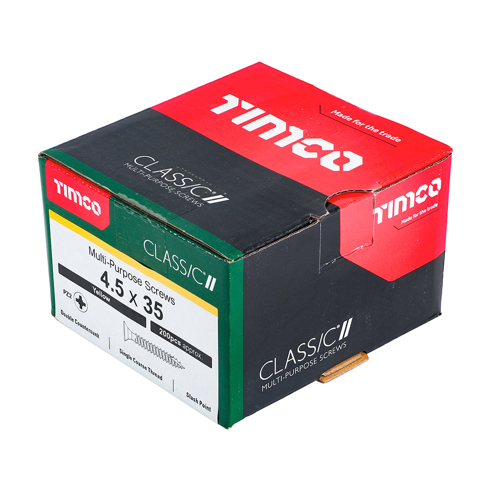 TIMCO Classic Multi-Purpose Countersunk Gold Woodscrews - 4.5 x 35 - Image