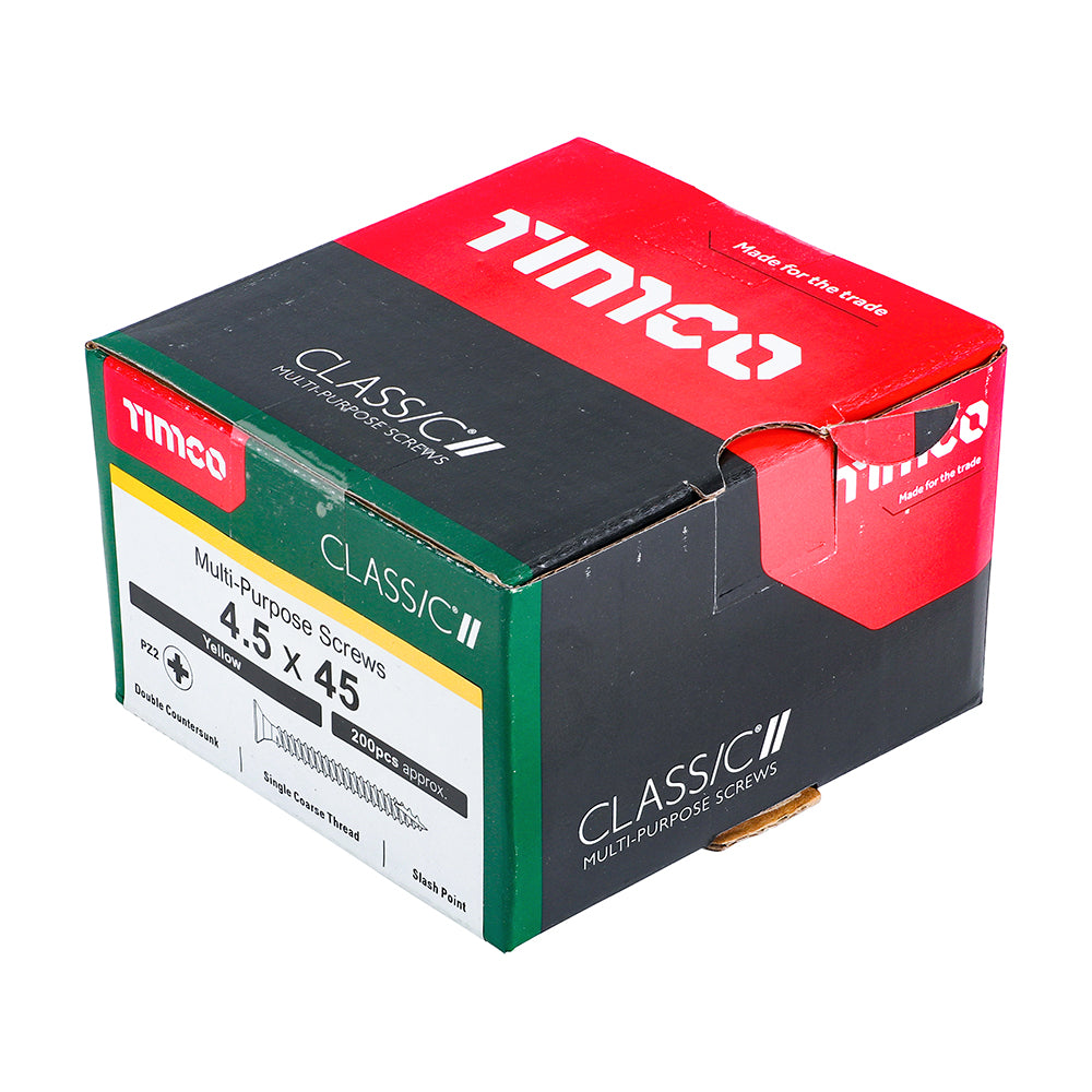 TIMCO Classic Multi-Purpose Countersunk Gold Woodscrews - 4.5 x 45 - Image