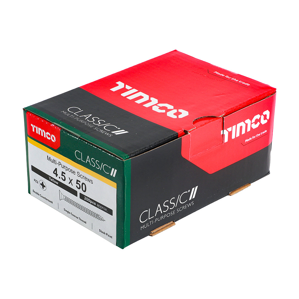 TIMCO Classic Multi-Purpose Countersunk Gold Woodscrews - 4.5 x 50 - Image