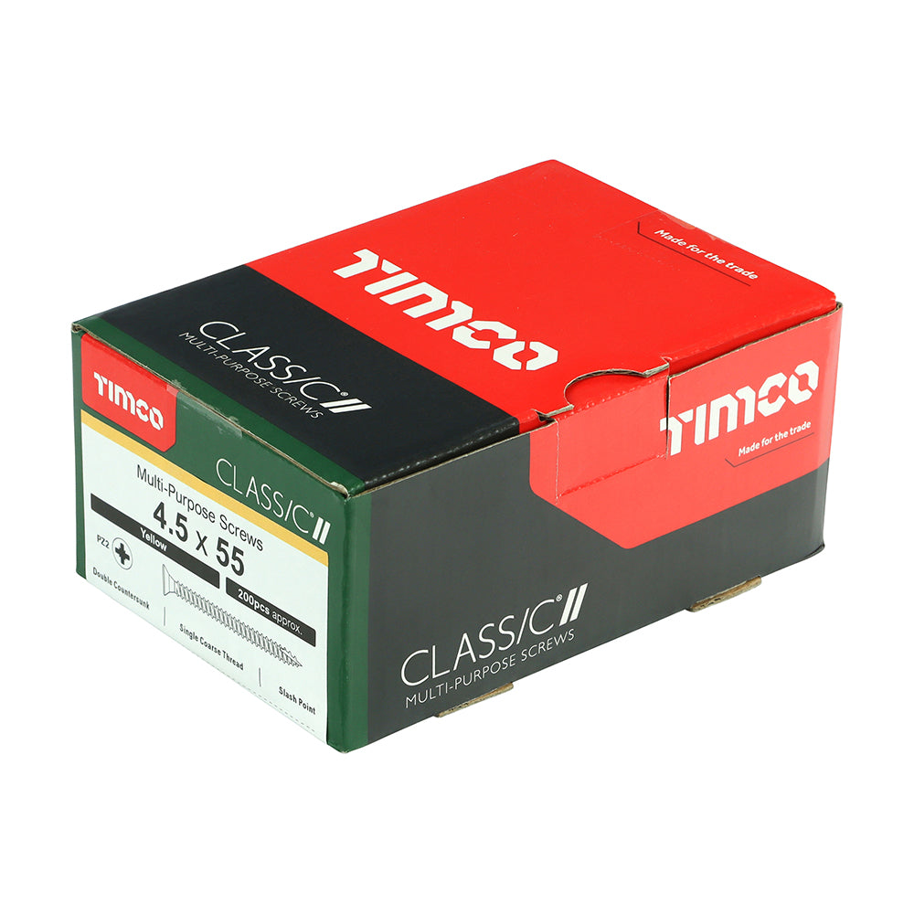 TIMCO Classic Multi-Purpose Countersunk Gold Woodscrews - 4.5 x 55 - Image