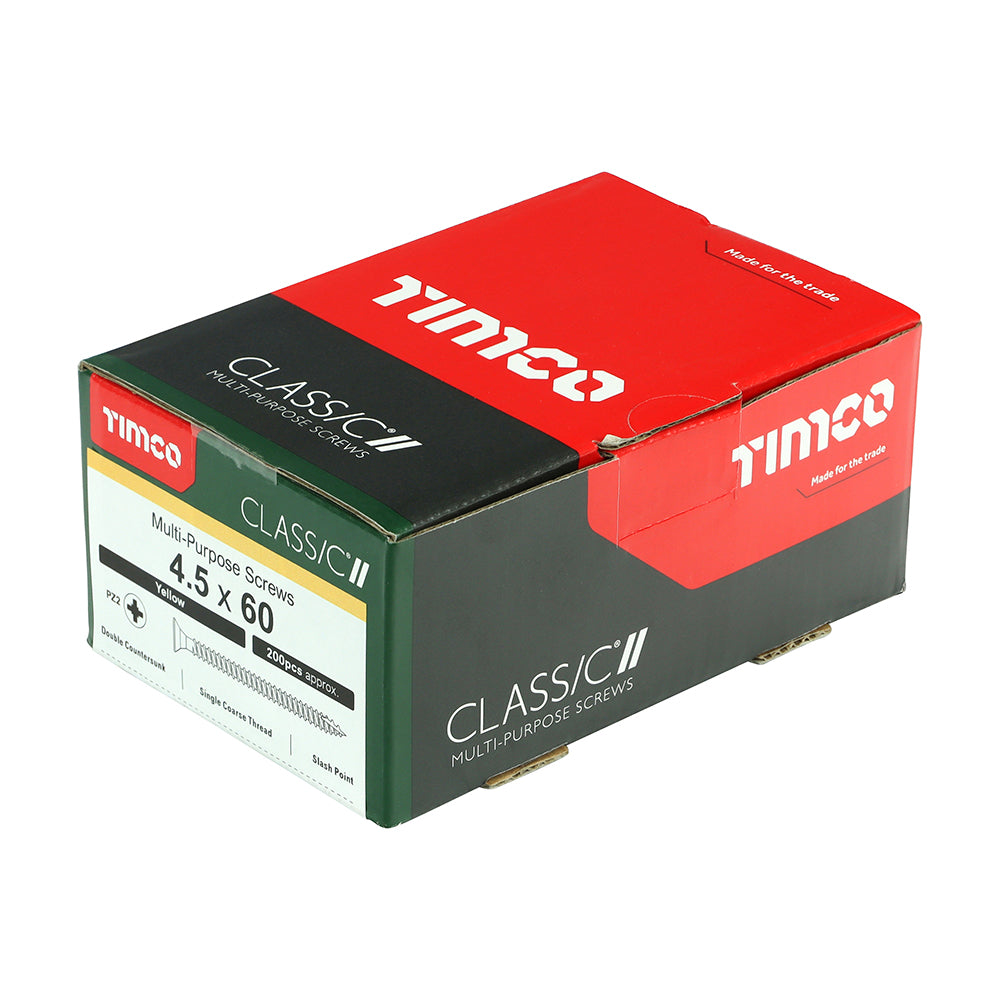 TIMCO Classic Multi-Purpose Countersunk Gold Woodscrews - 4.5 x 60 - Image