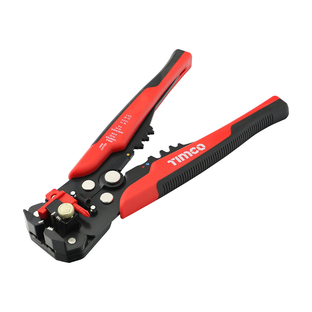 TIMCO Automatic Wire Strippers 3-in-1 Pliers Cutters Crimpers - 8" - Image