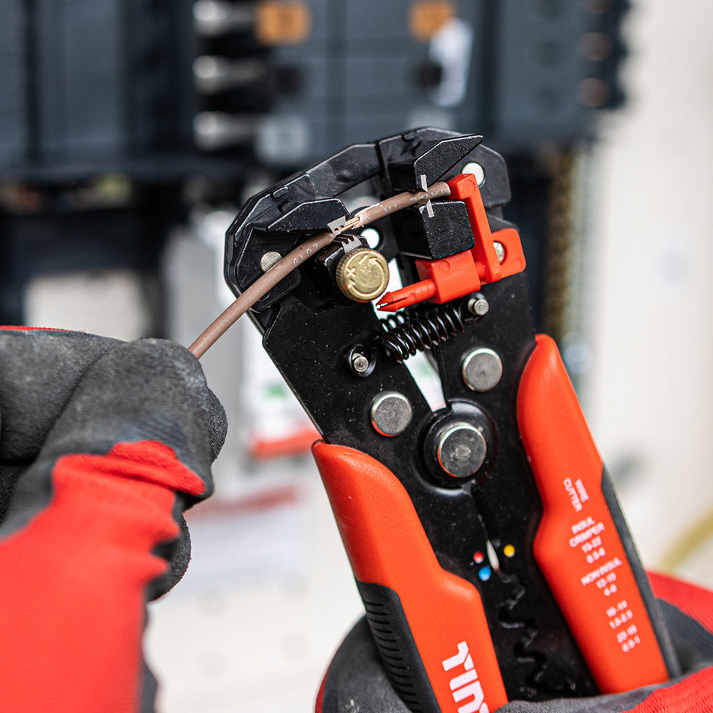 TIMCO Automatic Wire Strippers 3-in-1 Pliers Cutters Crimpers - 8" - Image