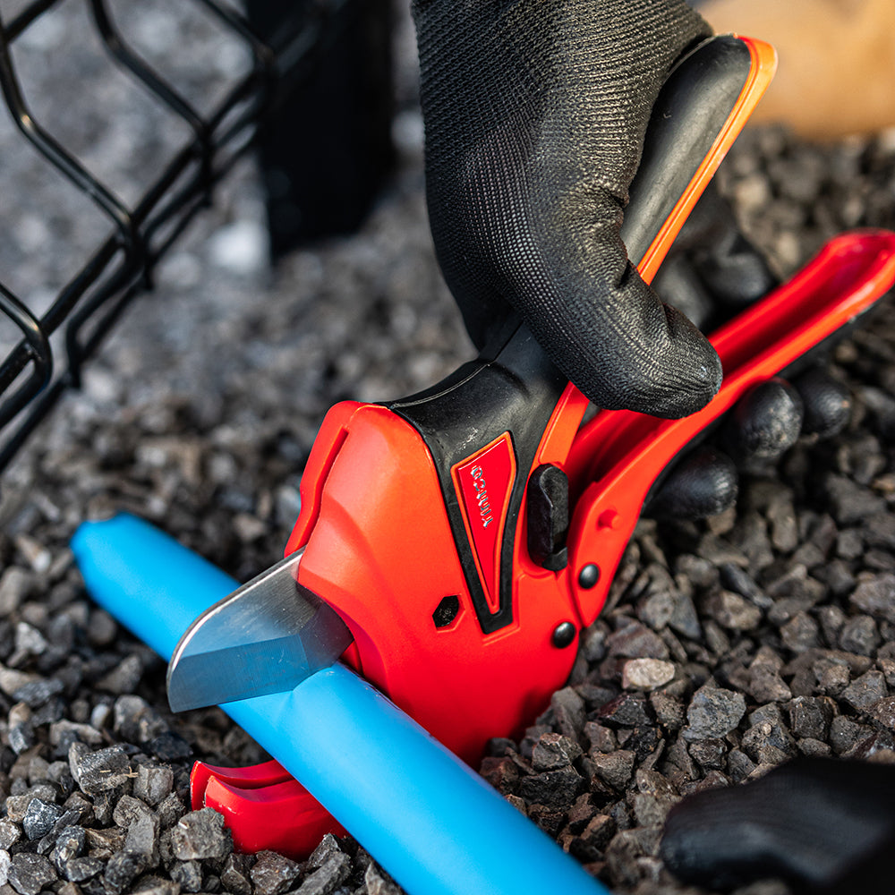 TIMCO Plastic Pipe Shears Ratcheting PVC Tube Cutters - 42mm - Image