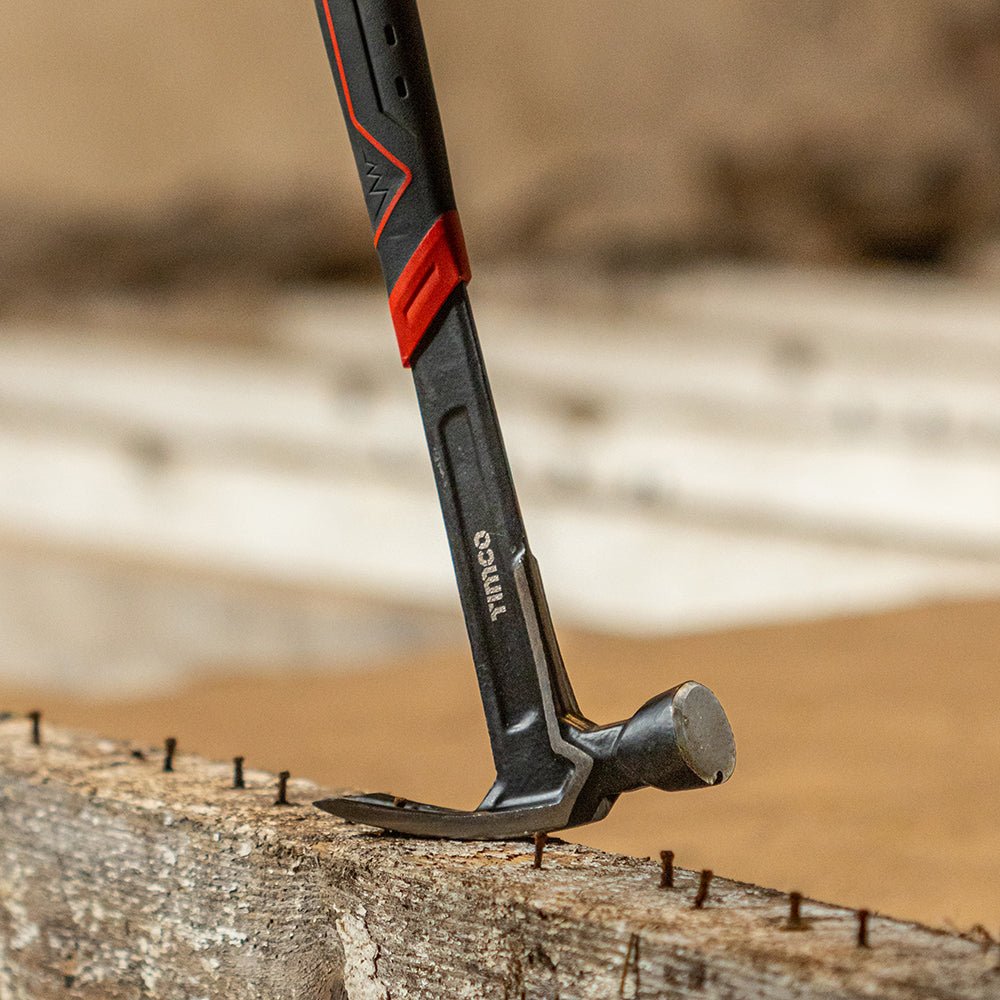 TIMCO Professional Claw Hammer, Straight XL Claw Hammer with Vibration Control and Magnetic Nail Starter - 160z - Image