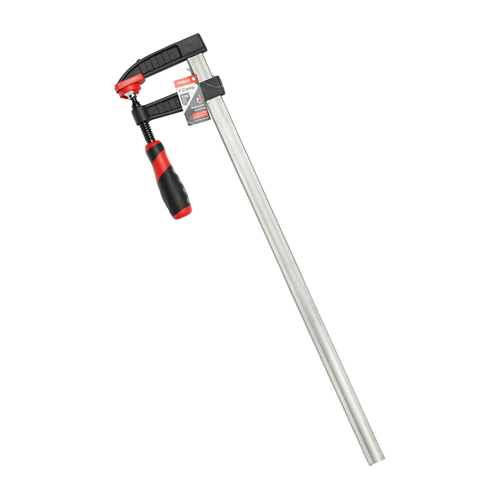TIMCO F Clamp, Soft Grip Heavy Duty 270kg General Purpose Clamp - 18" / 450mm Clamping Capacity - Image
