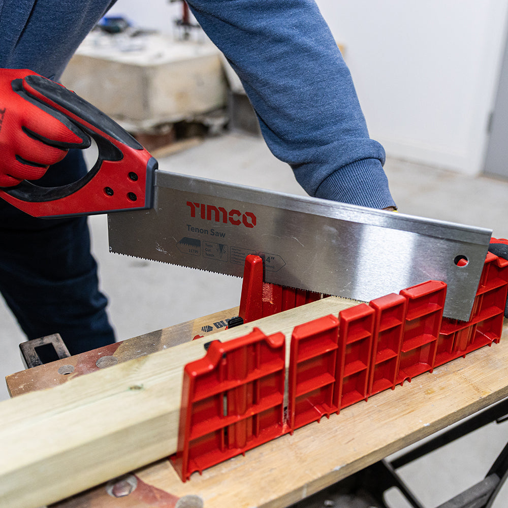 TIMCO Clamping Mitre Box, Multi-purpose Mitre Box for Woodworking and General DIY and Trade, Multi-Angle Adjustable - Image