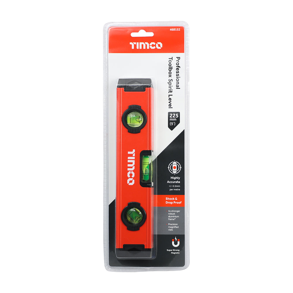 TIMCO Toolbox Spirit Level Alu - 225mm - Image
