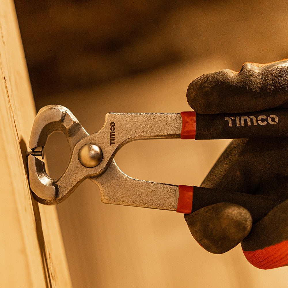 TIMCO Carpenters End Cutting Pliers, Pincer Head with Hardened Jaws and Anti-Slip Grips - 7" / 175mm - Image