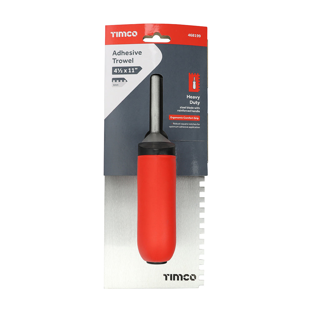 TIMCO Adhesive Trowel Square Notch - 6mm - Image