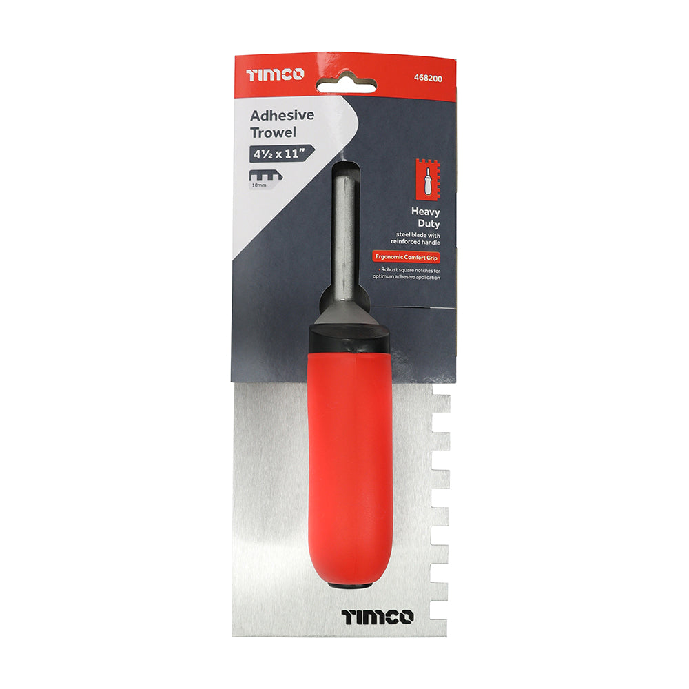 TIMCO Adhesive Trowel Square Notch - 10mm - Image