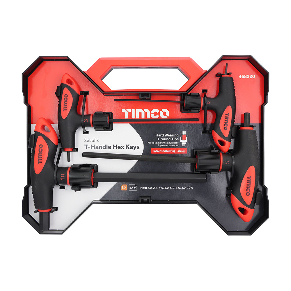 TIMCO T-Handle Hex Key Set - 8 Pieces - Image