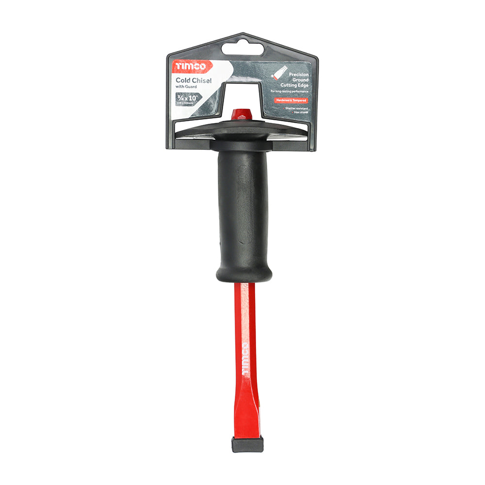 TIMCO Cold Chisel with Hand Guard 10" - 250 x 19mm - Image