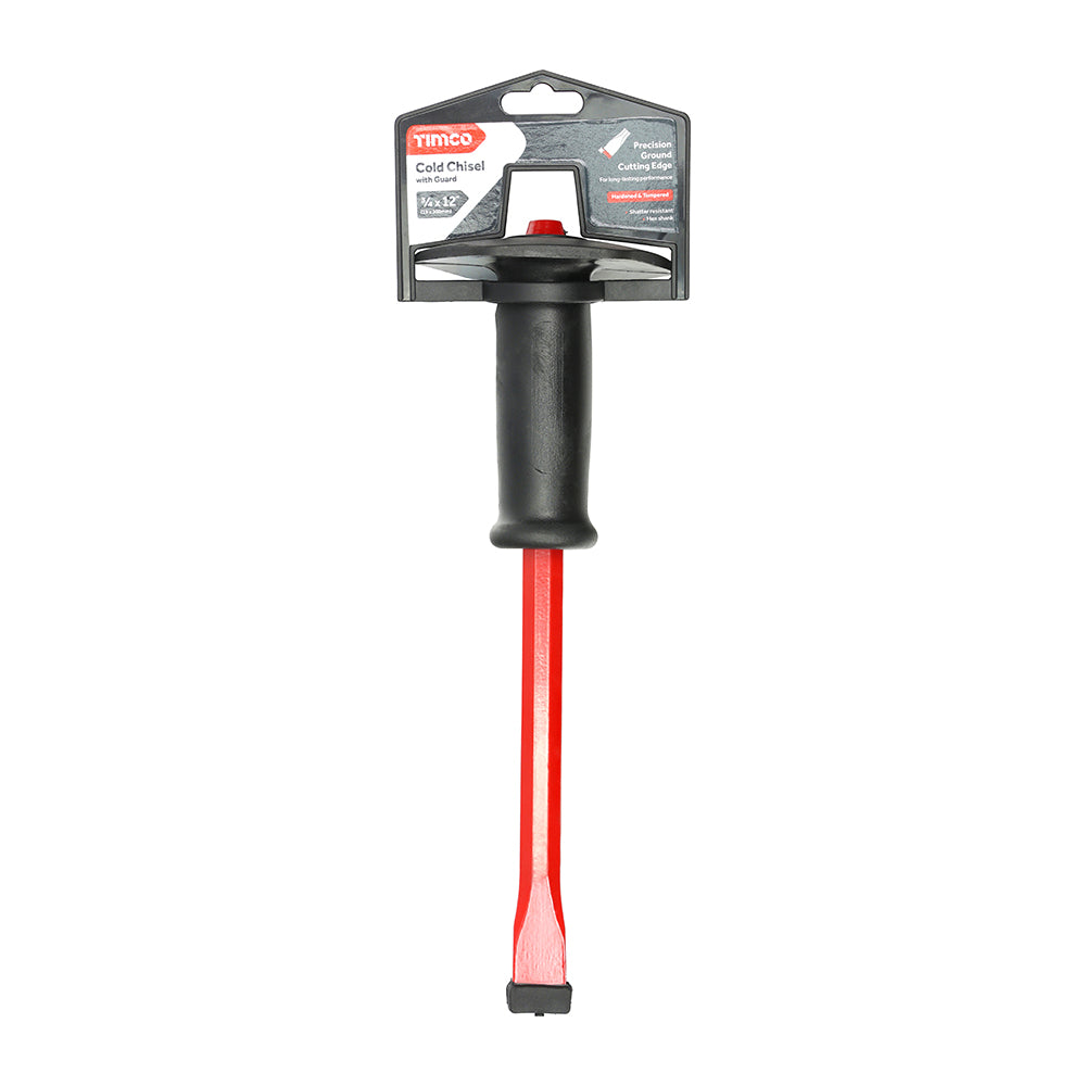 TIMCO Cold Chisel with Hand Guard 12" - 300 x 19mm - Image