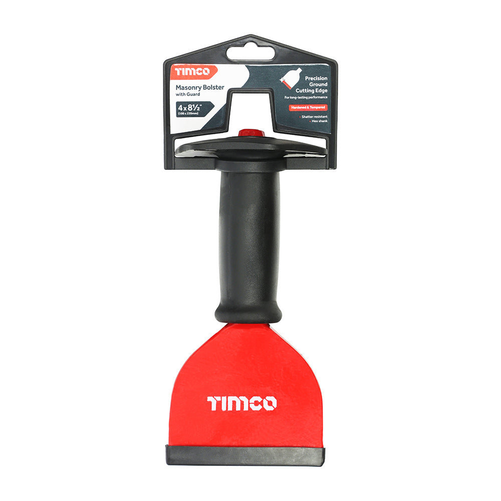 TIMCO Brick Bolster, Masonry Bolster with Hand Guard - 220 x 57mm - Image