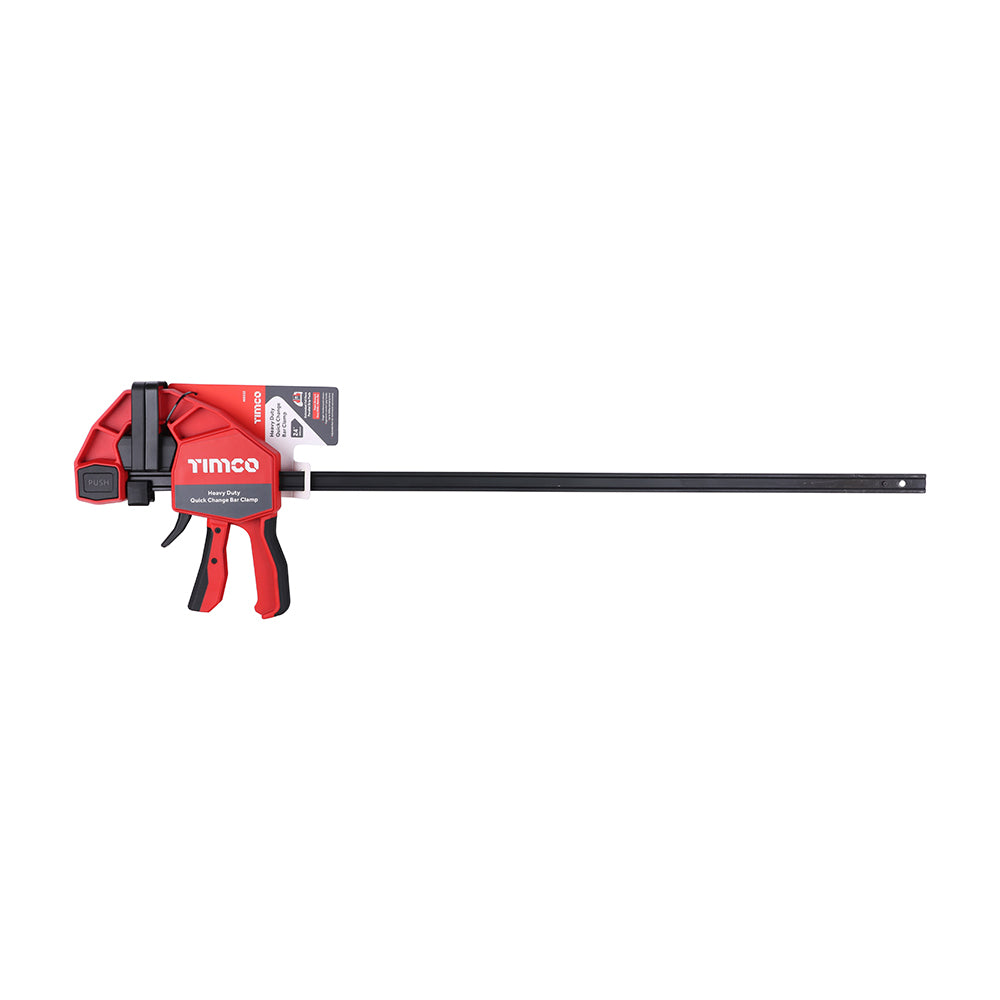 TIMCO Heavy Duty Quick Change Bar Clamp/Spreader. Professional Woodworking Clamp with Extra Large Gripping Pads - 24" / 450mm - Image