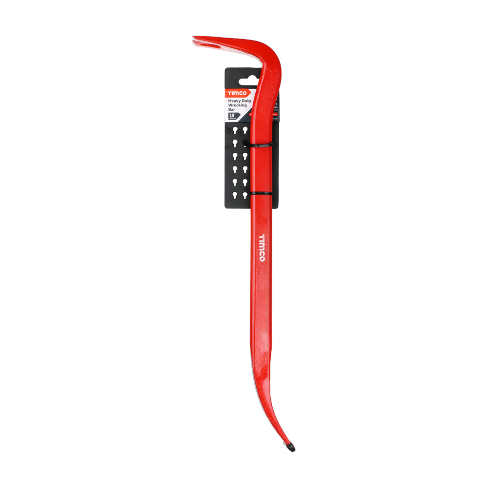 TIMCO Heavy Duty Pry Bar, Flat Profile Tough Bar with Wide Chisel Foot - 18" - Image