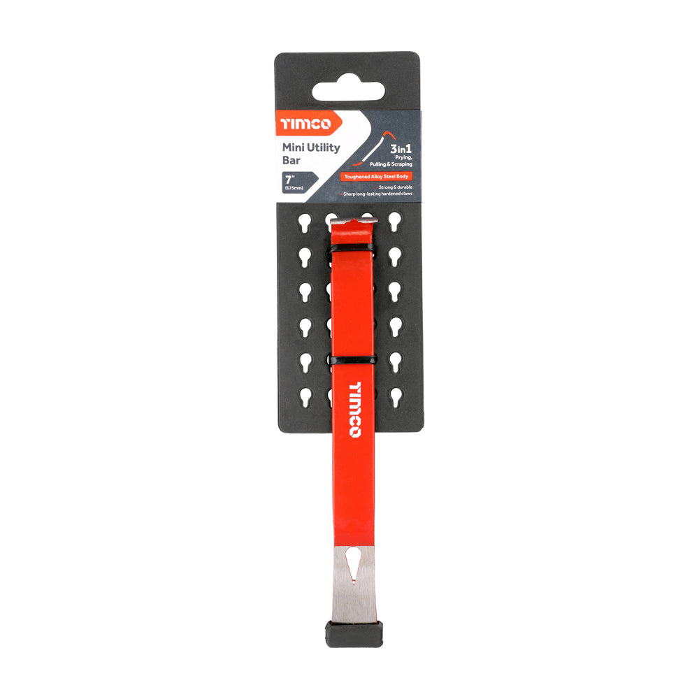 TIMCO Mini Utility Pry Bar and Nail Puller - 175mm/7" - Image