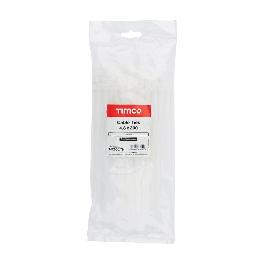 TIMCO Cable Ties Natural - 4.8 x 200 - Image