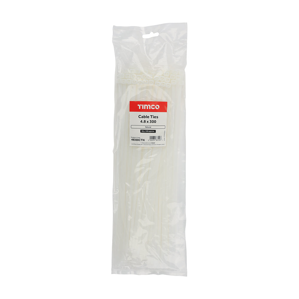 TIMCO Cable Ties Natural - 4.8 x 300 - Image