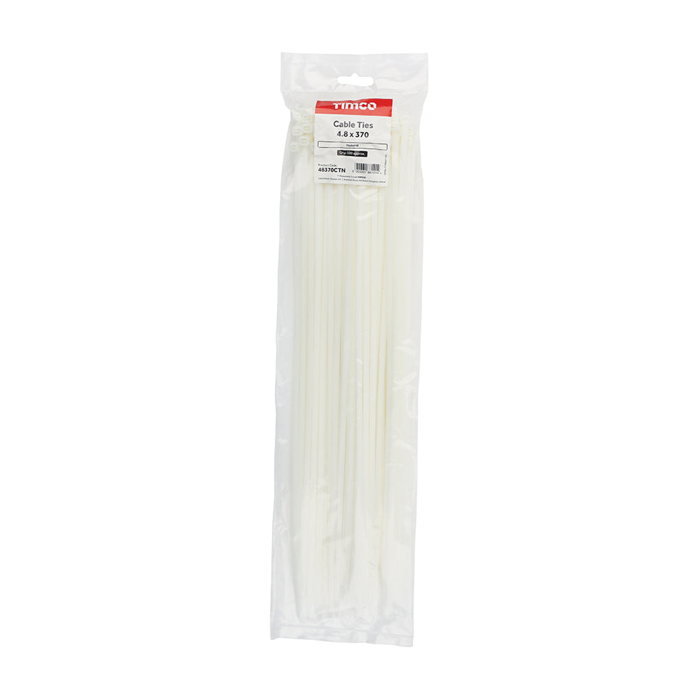 TIMCO Cable Ties Natural - 4.8 x 370 - Image
