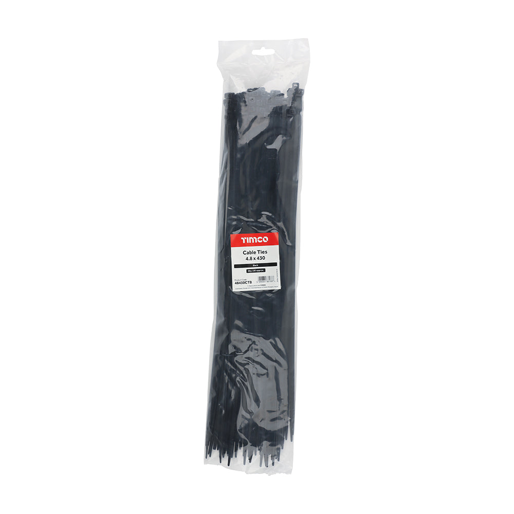TIMCO Cable Ties Black - 4.8 x 430 - Image
