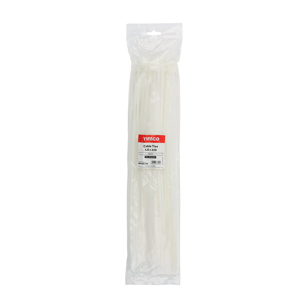 TIMCO Cable Ties Natural - 4.8 x 430 - Image