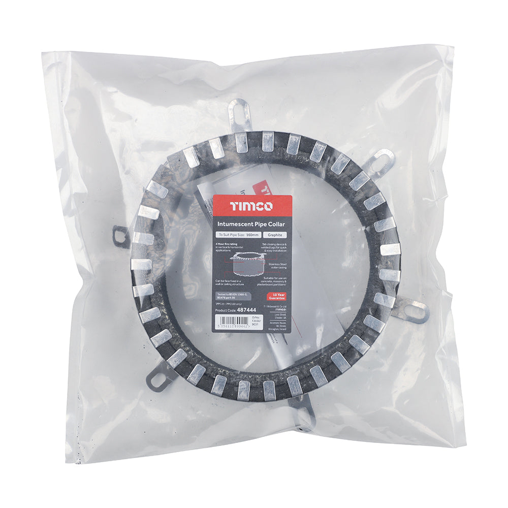 TIMCO Intumescent Pipe Collar 400 Series (4hr) - to suit pipe size 160mm
- Image