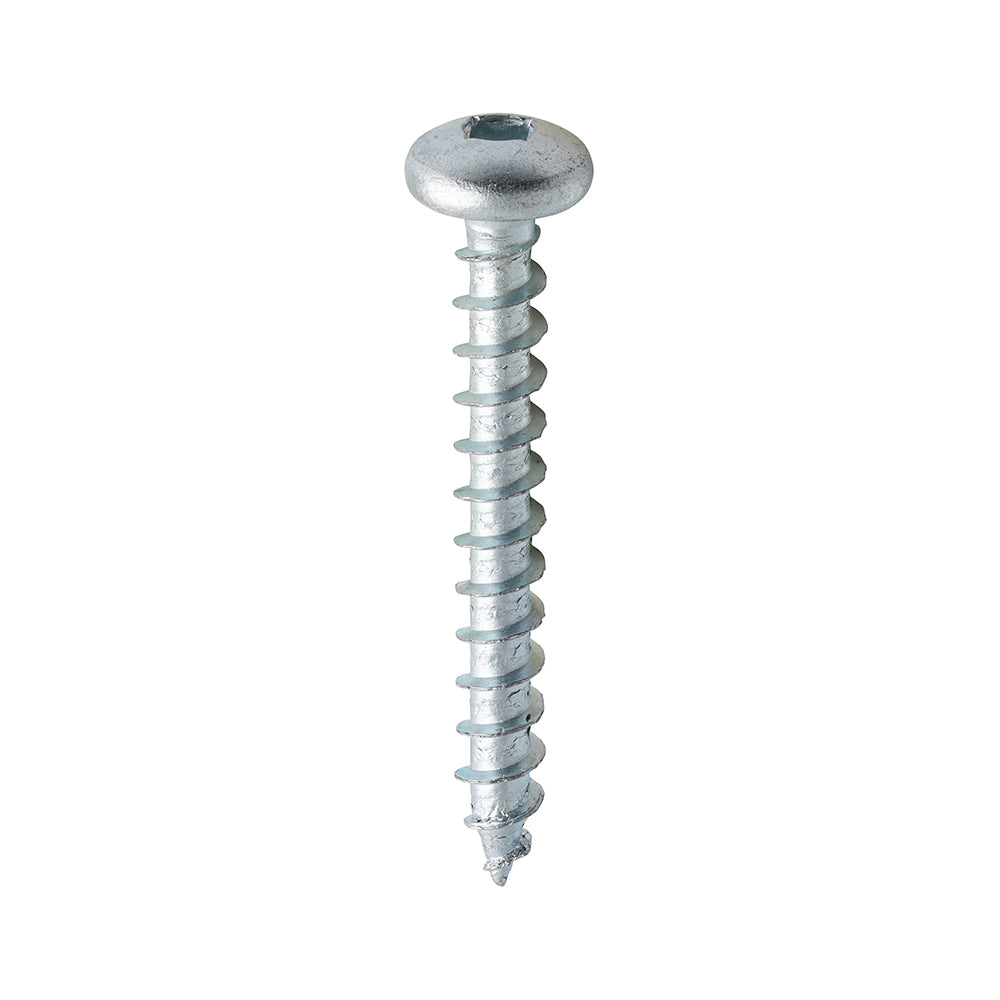 TIMCO Solo Pan Head Silver Woodscrews - 5.0 x 40 - Image