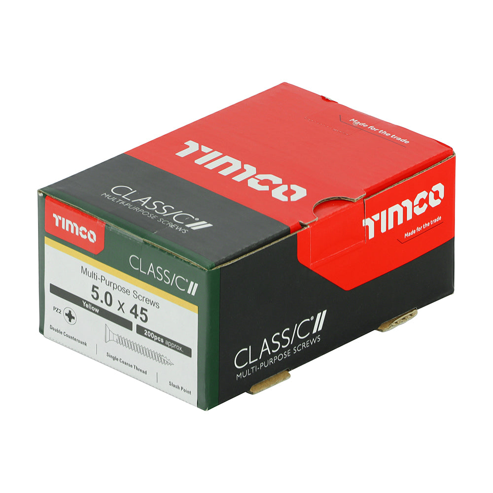 TIMCO Classic Multi-Purpose Countersunk Gold Woodscrews - 5.0 x 45 - Image