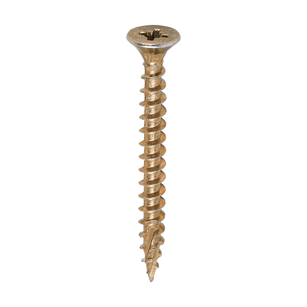 TIMCO C2 Strong-Fix Multi-Purpose Premium Countersunk Gold Woodscrews - 5.0 x 50 - Image