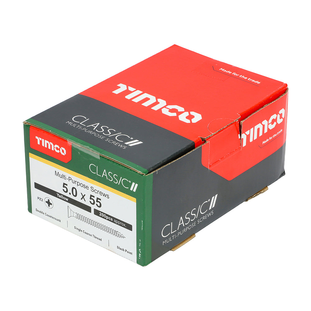 TIMCO Classic Multi-Purpose Countersunk Gold Woodscrews - 5.0 x 55 - Image