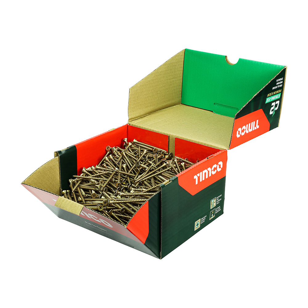 TIMCO C2 Strong-Fix Multi-Purpose Premium Countersunk Gold Woodscrews - 5.0 x 70 - Image