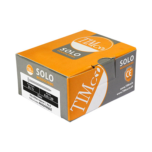 TIMCO Solo Countersunk Silver Woodscrews - 5.0 x 80 - Image