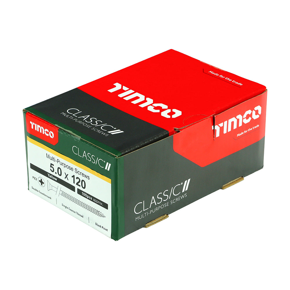 TIMCO Classic Multi-Purpose Countersunk Gold Woodscrews - 5.0 x 120 - Image