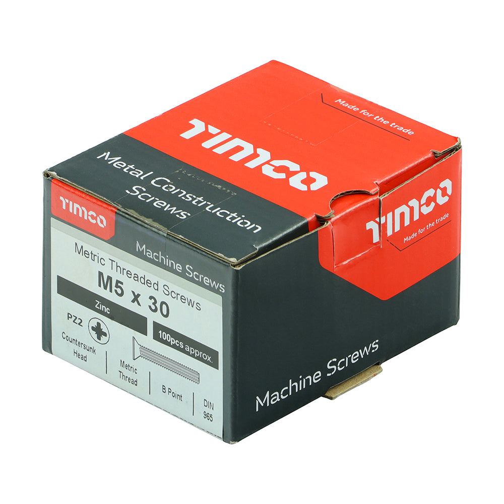 TIMCO Machine Countersunk Silver Screws - M5 x 30 - Image