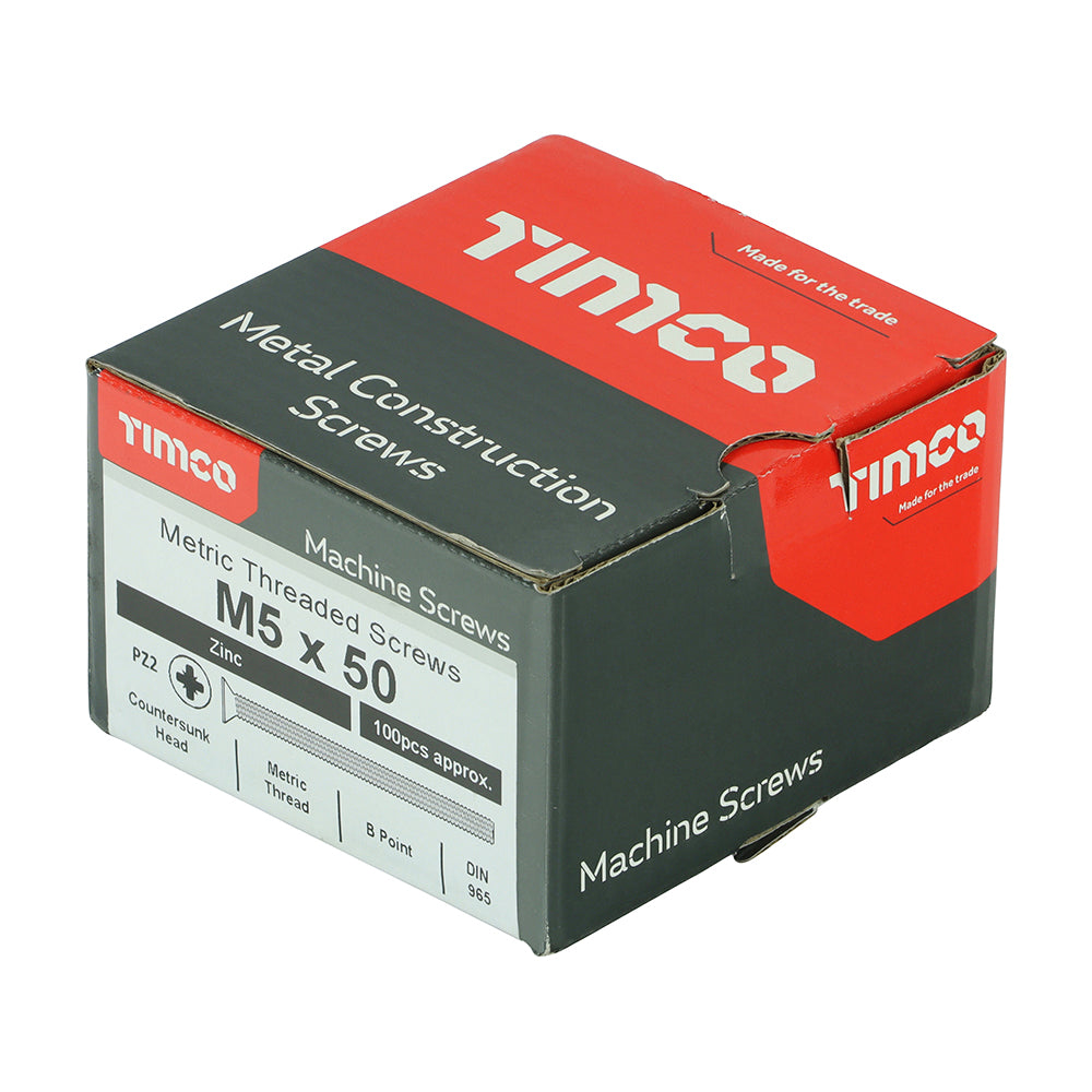 TIMCO Machine Countersunk Silver Screws - M5 x 50 - Image