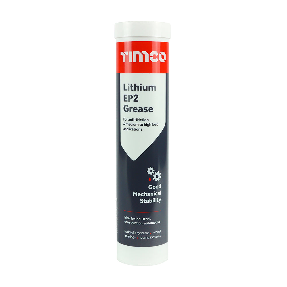 TIMCO Lithium EP2 Grease, High Temperature EP2 Multi-purpose Hydraulic Grease Cartridge - 400g - Image