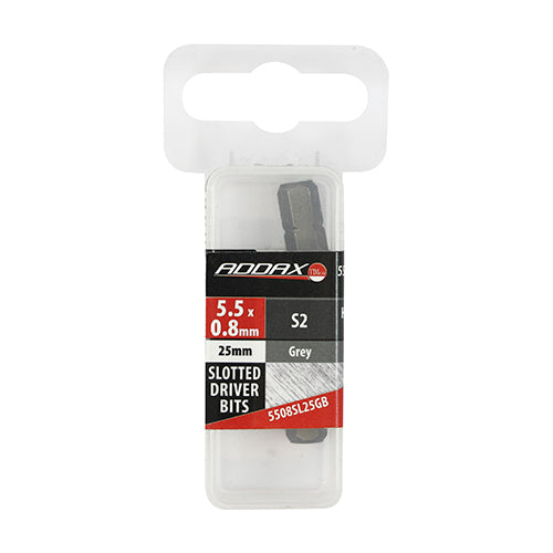 TIMCO Slotted Driver Bit S2 Grey - 5.5 x 0.8 x 25 - Image