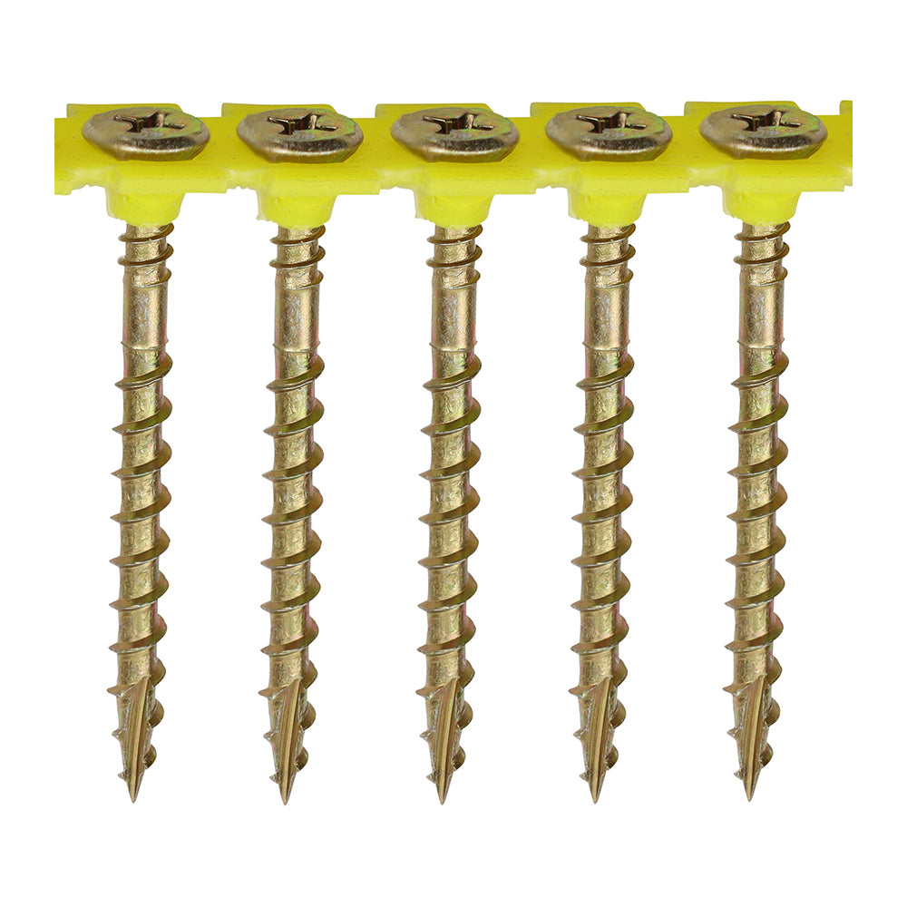TIMCO Collated Solo Countersunk Gold Woodscrews - 4.2 x 55 - Image